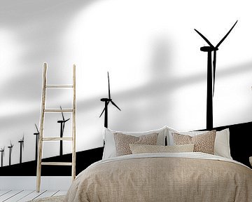 Abstracte windmolens  von Dennis van de Water