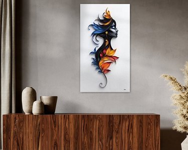 Voorbeeld van het werk in een kamer