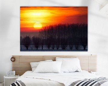 Winter zonsondergang by Dennis van de Water