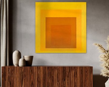Josef Albers - Studie zur Hommage an das Quadrat, gelb, orange, braun, High Resolution