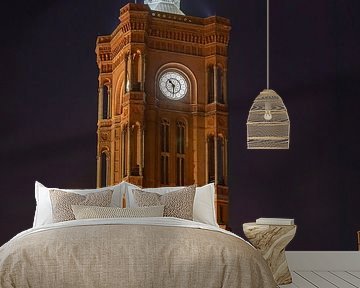 Het rode stadhuis in Berlijn