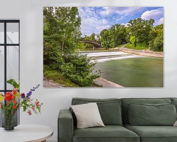 Beieren : Langs de Isar in München van Photoart-Naegele