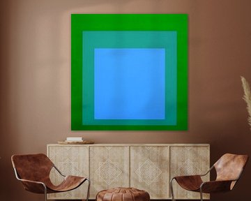 Josef Albers - Hommage an das Quadrat, Grün, Blau, hohe Auflösung