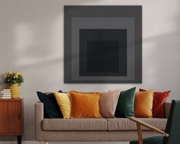 Josef Albers - Hommage an das Quadrat, grau, schwarz, High Resolution