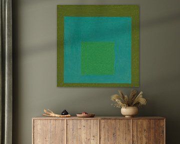 Josef Albers - Hommage an das Quadrat, grün, hohe Auflösung