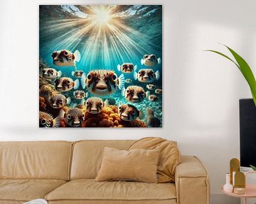 Group of Pufferfish von Eric Nagel