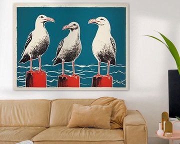 Maritime seagull get-together by Frank Daske | Foto & Design