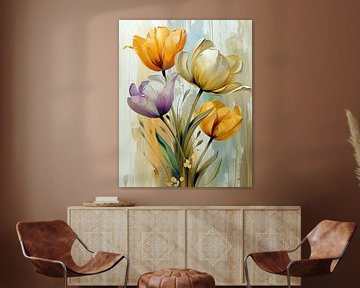 Pastel Tulpen Illustratie van Jacky