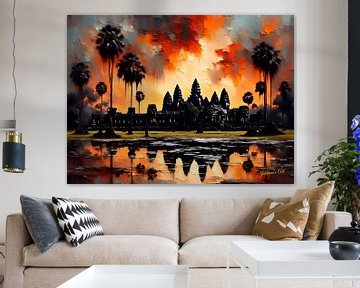Angkor Wat Zonsondergang Kunst van Johannas Art Creations