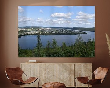 View of the city in summer by Claude Laprise