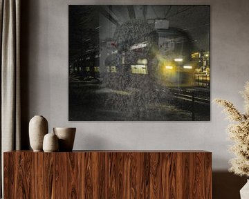 Treinleven op de rails double exposure van Zaankanteropavontuur