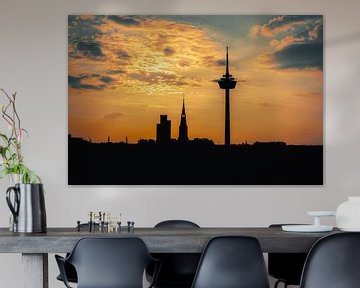 De prachtige silhouet van Keulen/Köln, Duitsland van Jonas Röjestål