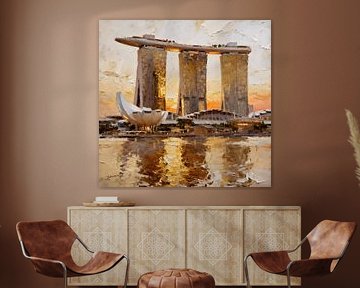 Marina Bay Sands, Singapore van Johannas Art Creations