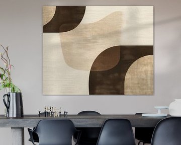 Zacht abstract kunstwerk Beige van Modern Collection