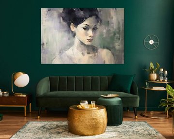Woman Modern Portrait | Whispered Elegance Palette by Art Whims