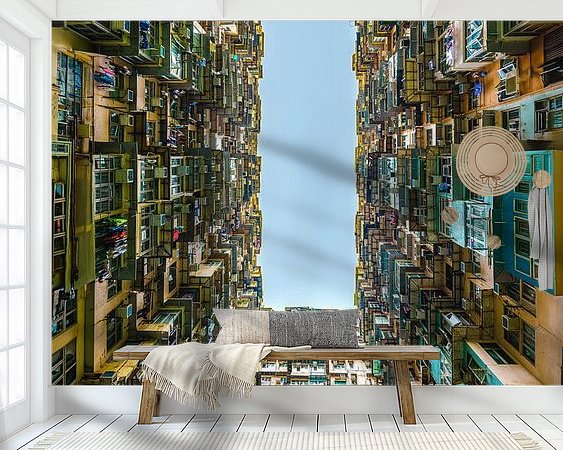 Voorbeeld van het werk in een kamer
