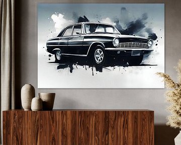 Car illustration classic style