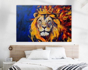 Royal lion with crown by Poster Art Shop