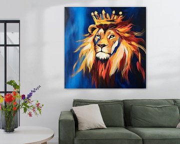 Royal lion with crown by Poster Art Shop