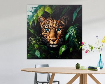 Leopard im Dschungelportrait von Poster Art Shop