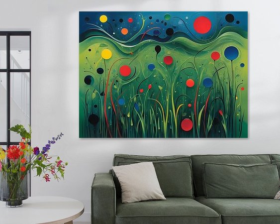 Voorbeeld van het werk in een kamer