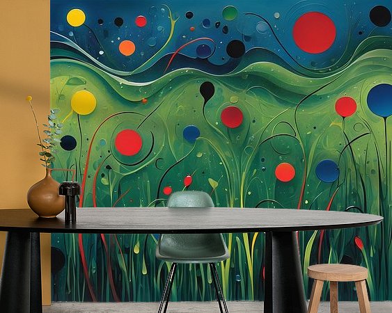 Voorbeeld van het werk in een kamer