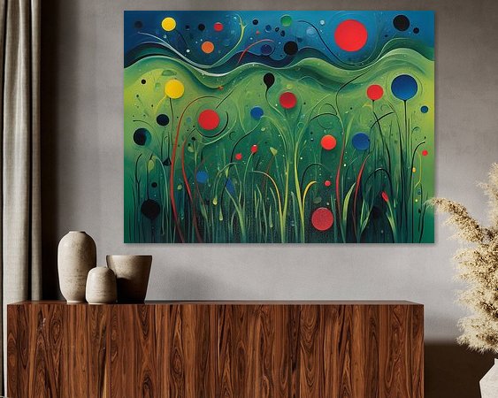Voorbeeld van het werk in een kamer