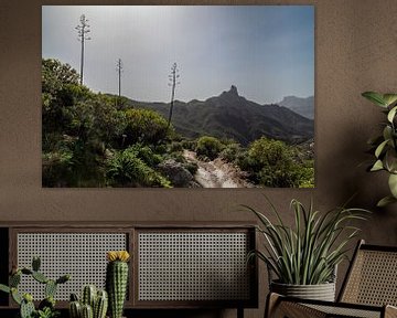 Zonsondergang in Gran Canaria, Cruz de Tejeda. van Marjolein Zijlstra