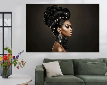 digitaal portret van fictieve vrouw