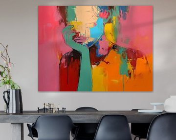 Portret van Abstract Schilderij