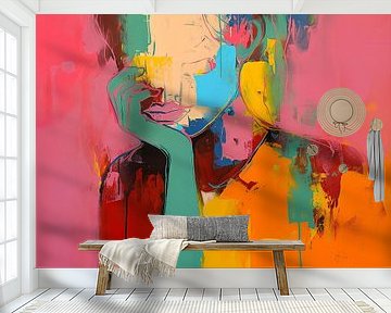 Portret van Abstract Schilderij