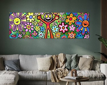 Voorbeeld van het werk in een kamer
