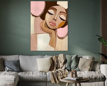 De Denker, modern en abstract portret van Carla Van Iersel