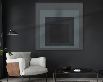 Josef Albers - Hommage an das Quadrat, schwarz, dunkelgrau, grau, High Resolution