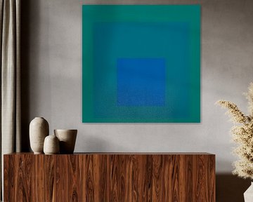 Josef Albers - Homage to the Square,blue, green, High Resolution by Vivanne
