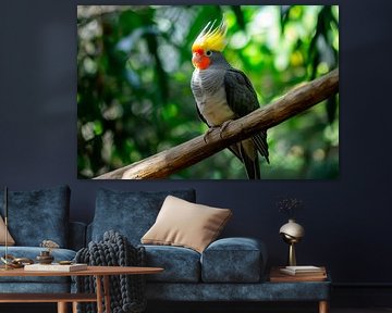 Kaketoes met geel plukje haar van Poster Art Shop