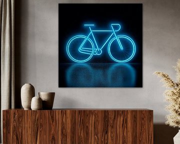 Bright neon bike design by Poster Art Shop