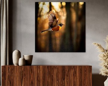 Majestueuze vogel in vlucht van Poster Art Shop