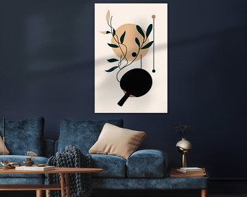 Modern abstract art with plants by Poster Art Shop