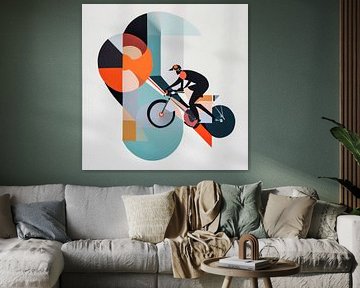Modern bicycle art for bike lovers by Poster Art Shop