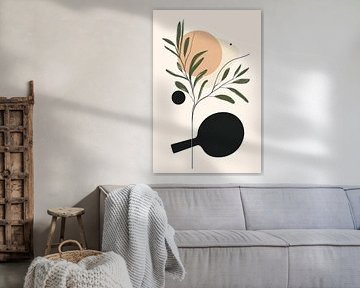 Modern plant art with shapes by Poster Art Shop