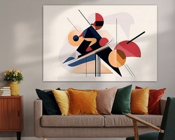 Moderne sport illustratie abstract van Poster Art Shop