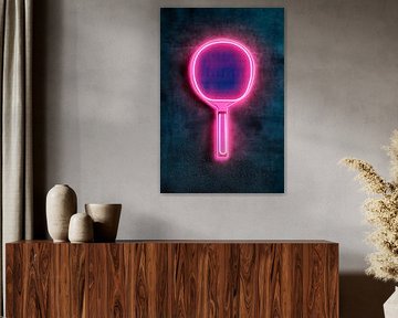 Design de raquette de ping-pong fluo sur Poster Art Shop