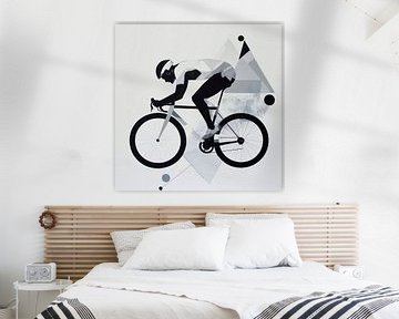 Cyclist in a modern design by Poster Art Shop