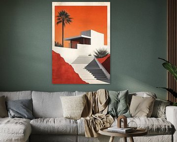 Bauhaus Poster Rood Oranje van Niklas Maximilian