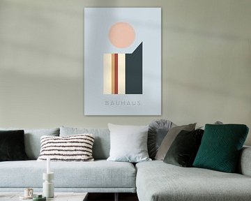 Bauhaus lichtblauwe abstracte poster van Niklas Maximilian