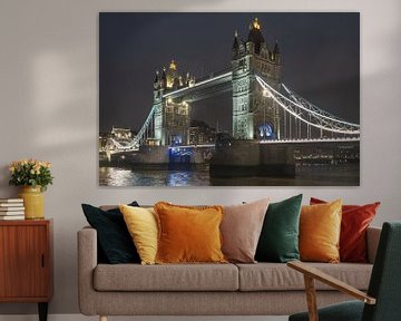 Tower Bridge in Londen bij nacht van KC Photography