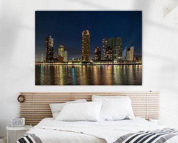 Komeet Neowise boven de Rotterdam Skyline van André van der Hoeven