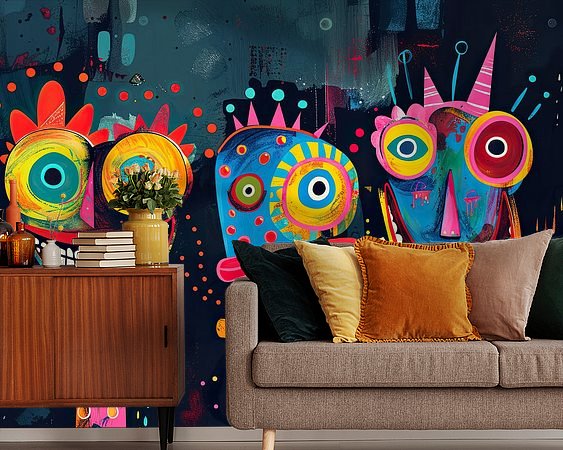 Voorbeeld van het werk in een kamer