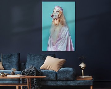 Afghaanse windhond van Poster Art Shop